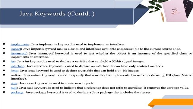 Introduction To Java - all keywords With their uses (Part-1) смотреть онлайн