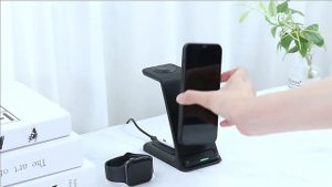 Беспроводная зарядная док-станция 3 в 1 20 Вт Qi для Apple Watch