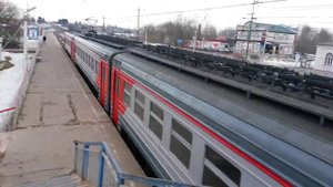 Электропоезд эд4 0001  сообщением Александров Дмитров