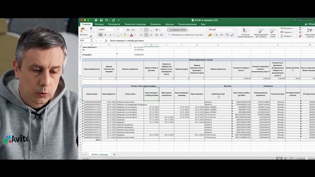 Как работать с отчетом по заказам в Авито Доставке для бизнеса