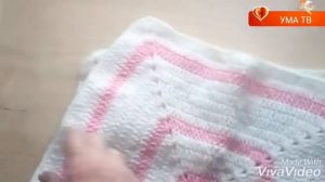 Кофточка для девочки из двух шестиугольников,связанная крючком.