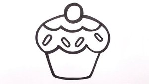Как нарисовать ПИРОЖНОЕ / рисунок раскраска ПИРОЖНОЕ для детей / Раскраски малышам