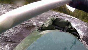 река Кереть, порог Мураш, прохождение на байдарке Викинг 3.6