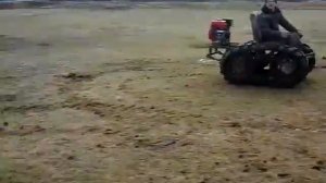 Снегоход "ИВАН" на резиновых гусеницах самодельный