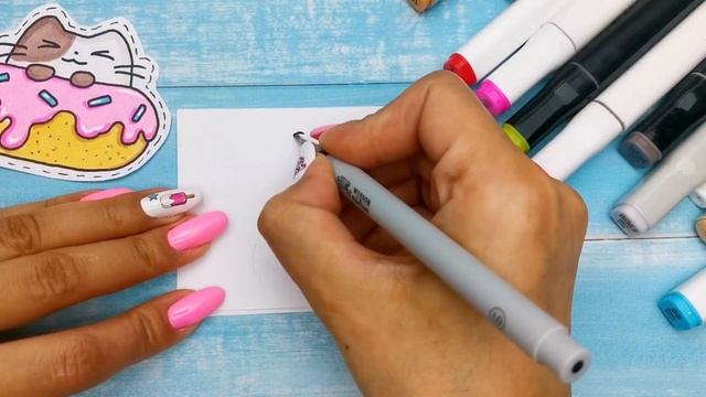 Котики Наклейки ЛЕГКО/самодельные наклейки за 3 мин смотреть онлайн