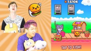 NOOB vs PRO vs HACKER In FISHING FOOD!? (FUNNY APP GAME)