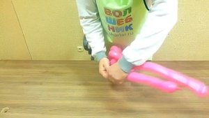 Большая роза из воздушных шаров