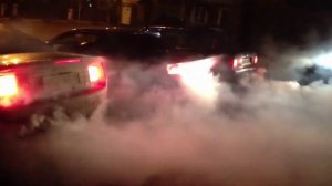 Крутой бёрнаут! MUSTANG, SILVIA,  BMW. BURNOUT