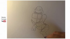 How to draw ninja turtles Raphael, Как нарисовать черепашек ниндзя