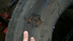 315/80R22.5 боковой порез ДО