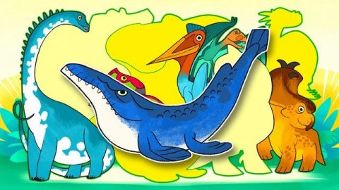 Learn Dinosaur Names and Sounds | Dinosaurs Cartoon | Dimorphodon Diplodocus Mosasaurus Spinosaurus