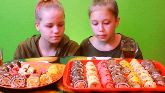 ???3 кг Сладких роллов, суши!???Mukbang! Мукбанг!???Sweet rolls, sushi!???ASMR Eating! Eating show! смотреть онлайн