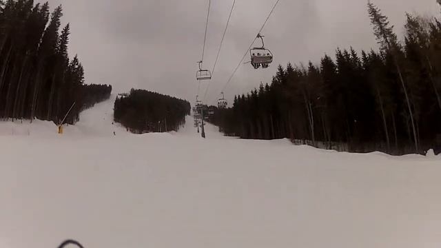 Буковель, спуск по 11B, камера назад смотреть онлайн