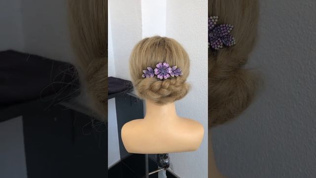 Wedding hairstyle || hairstyle for girls || hair accessories || braid hairstyle || updo hairstyle