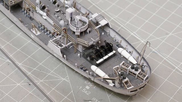 HMV Flower Class HMCS Corvette Agassiz 1/250 scale - Card / paper model ship kit -part2 смотреть онлайн