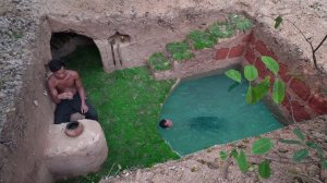 Постройка удивительного секретного древнего подземелья с глубоким бассейном