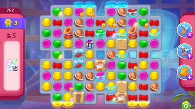 Homescapes Level 762 - [14 moves] [2022] [HD] solution of Level 762 Homescapes[No Boosters]
