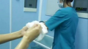 Детская больница. Обработка рук медперсонала (хирургическая)