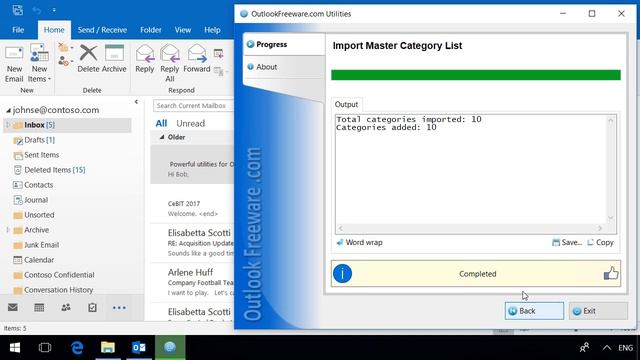 Import Outlook Master Category List смотреть онлайн