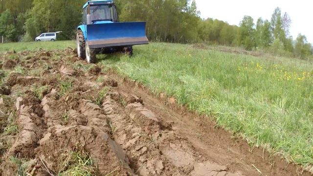 Вспашка целины 2020 плугом палехагромаш.