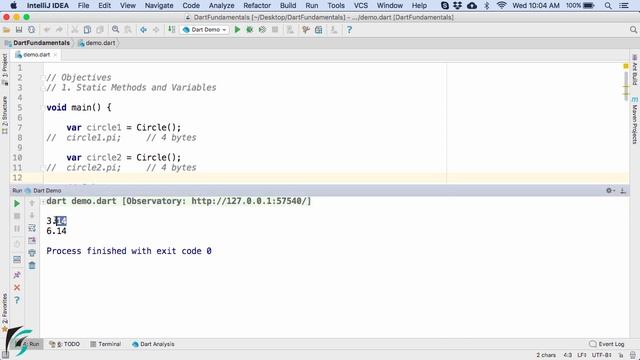 Dart STATIC variables and methods. Dart Tutorial for Flutter #9.8
