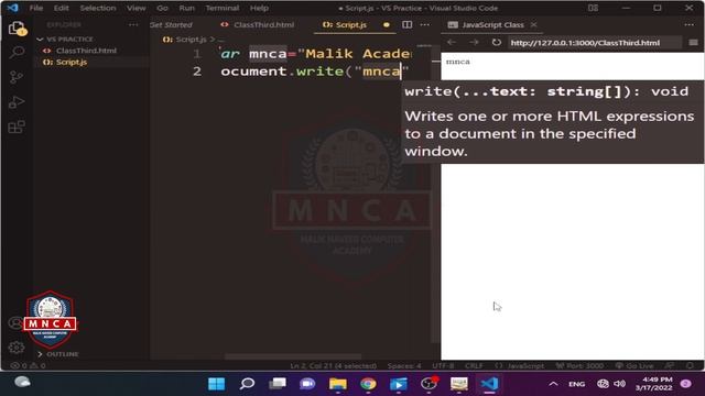 Learn How to Build Variables in Javascript Hindi / Urdu - Class 2