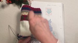 Как связать Рождественский носок для подарков. #вязание