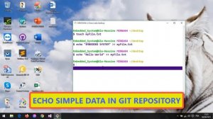 #39 : Course Git && Github | Write Simple Data In Git Repository | Echo Data