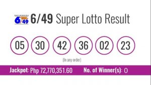 Lotto Result September 22, 2020 (6/58, 6/49, 6/42, Swertres, EZ2) 9PM PCSO Draw