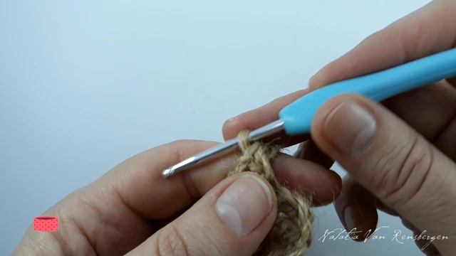 Коврик из джута * Узор сетка * Вязание крючком #crochet