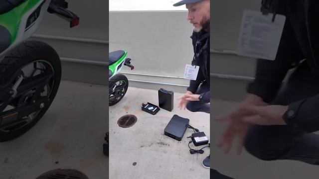 Kawasaki Ninja e-1 electric bike battery swap