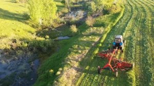 Косим, валкуем, прессуем и обматываем рожь на сенаж