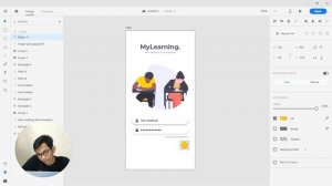 Modern MyLearning Login UI Design - Adobe XD to Android Studio Tutorial (Part I - Design Section)