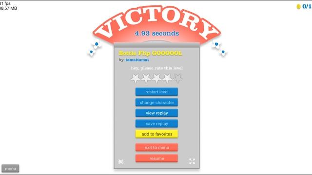 БУТЫЛКА ВОДЫ ЧЕЛЛЕНДЖ! ПОПАЛ БУТЫЛКОЙ В ОТВЕРСТИЕ! (Happy Wheels) смотреть онлайн