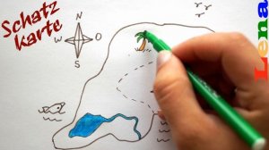 Piraten Schatzkarte malen ? How to draw a pirate treasure map ? как нарисовать карту сокровищ