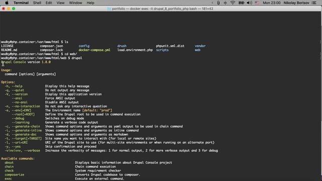 Introduction to Drupal console in Drupal 8