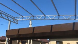 Навес из поликарбоната своими руками