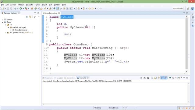 Java - Parameterized Constructor смотреть онлайн