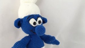 Вязаный Смурфик, игрушка