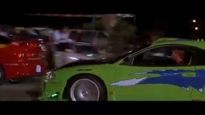 Первая уличная гонка Брайана (Пол Уокер) на Mitsubishi Eclipse. Форсаж.