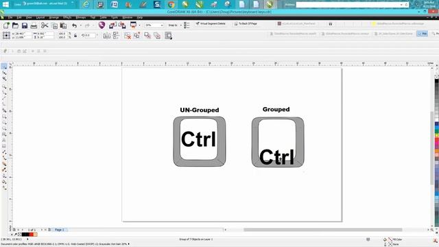 Corel Draw Tips & Tricks Ctrl Key to move an Object смотреть онлайн