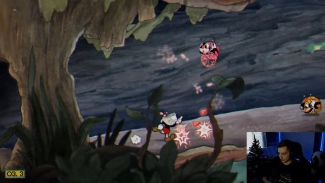 БАНДА КОРНЕПЛОДОВ ПЕРВЫЙ БОСС В ИГРЕ!! Капхед, Cuphead прохождение с вебкой #2 смотреть онлайн