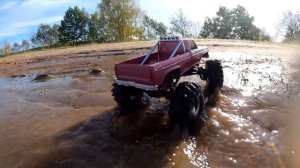 МОНСТР ТРАК FMS Smasher V2 4x4 ... Две скорости и портальные мосты на шасси FCX24