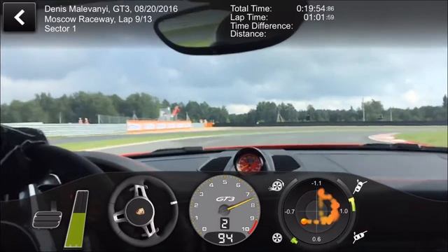 быстрый круг в гонке Porsche Sport Challenge на Moscow Raceway