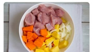 РАГУ ИЗ ИНДЕЙКИ, КАРТОФЕЛЯ И ТЫКВЫ В ДУХОВКЕ