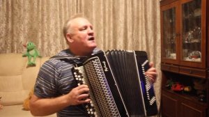 Истинно русская песня "Над деревней Клюевкой" под баян
