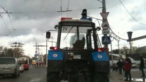 ДПС на тракторе г. Витебск