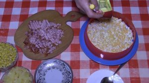 САМЫЙ ВКУСНЫЙ САЛАТ ИЗ КУКУРУЗЫ И ВЕТЧИНЫ