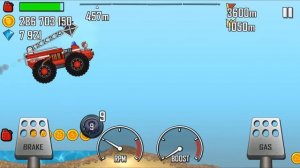 Hill Climb Racing - FIRE TRUCK in Beach Big Fire on POLICE CAR - GamePlay
