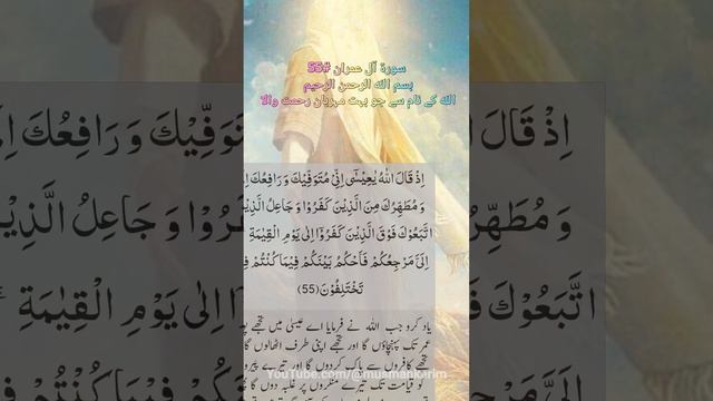 سورۃ آل عمران #55 surah al imran#quran#short#